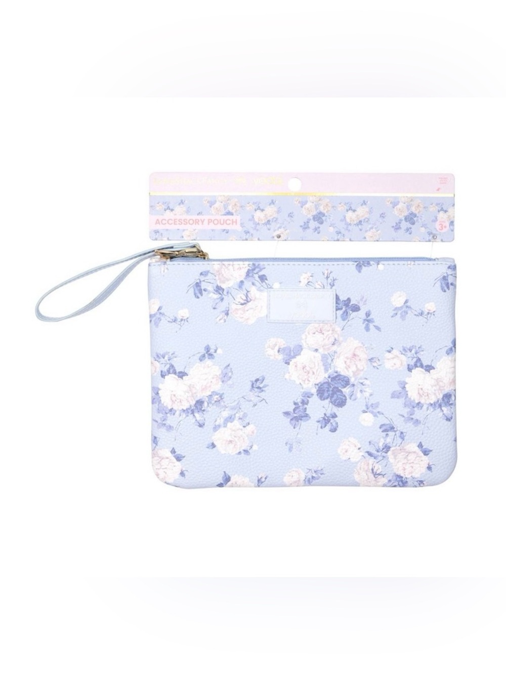 Love shack fancy target Yoobi blue Floral Ruffle Accessory Pouch